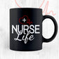 Nurse life Nursing Vector T-shirt Design in Ai Svg Png Files
