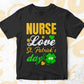 Nurse Love St. Patrick's Day Editable Vector T-shirt Designs Png Svg Files