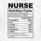 Nurse Nutrition Facts Editable Vector T-shirt Design in Ai Svg Png Files
