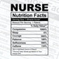 Nurse Nutrition Facts Editable Vector T shirt Design In Svg Png Printable Files