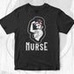 Nurse Vet Strong Woman Hair Band Editable T shirt Design In Ai Svg Printable Files
