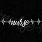 Nurse With Heartbeat Editable T shirt Design In Ai Svg Printable Files