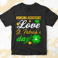 Nursing Assistant Love St. Patrick's Day Editable Vector T-shirt Designs Png Svg Files
