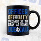 Officer Off Duty Dog Dad Funny Cop Police Retirement Editable Vector T shirt Design in Ai Png Svg Files.