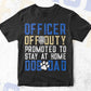 Officer Off Duty Dog Dad Funny Cop Police Retirement Editable Vector T shirt Design in Ai Png Svg Files.