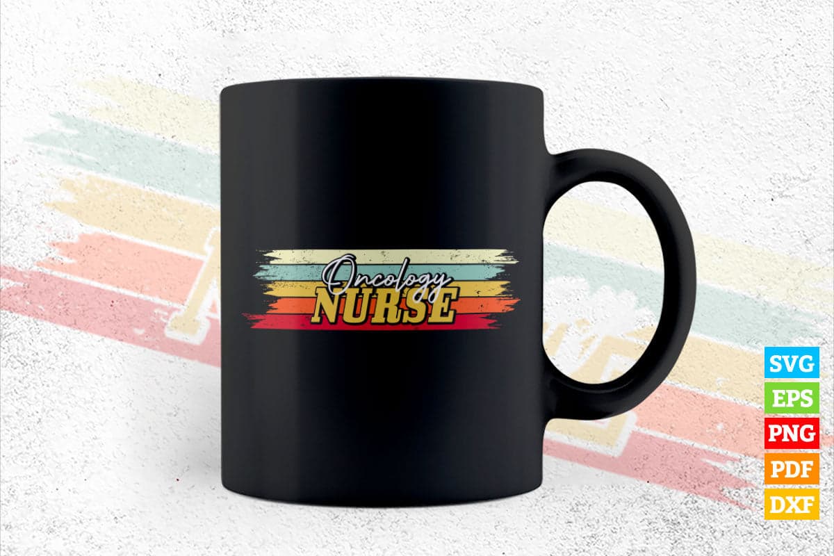 Oncology Nurse Medical Nursing Vintage Vector T shirt Design in Svg Png Cricut Files