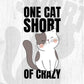 One Cat Short Of Crazy Sugar Skull Moon and Kitten Editable T-Shirt Design in Ai Svg Cutting Printable Files