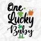 One Lucky Baby St Patrick's Day T shirt Design In Svg Png Cutting Printable Files