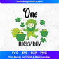 One Lucky Boy St Patrick's Day T shirt Design In Svg Png Cutting Printable Files