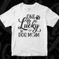 One Lucky Dog Mom T shirt Design In Svg Png Cutting Printable Files