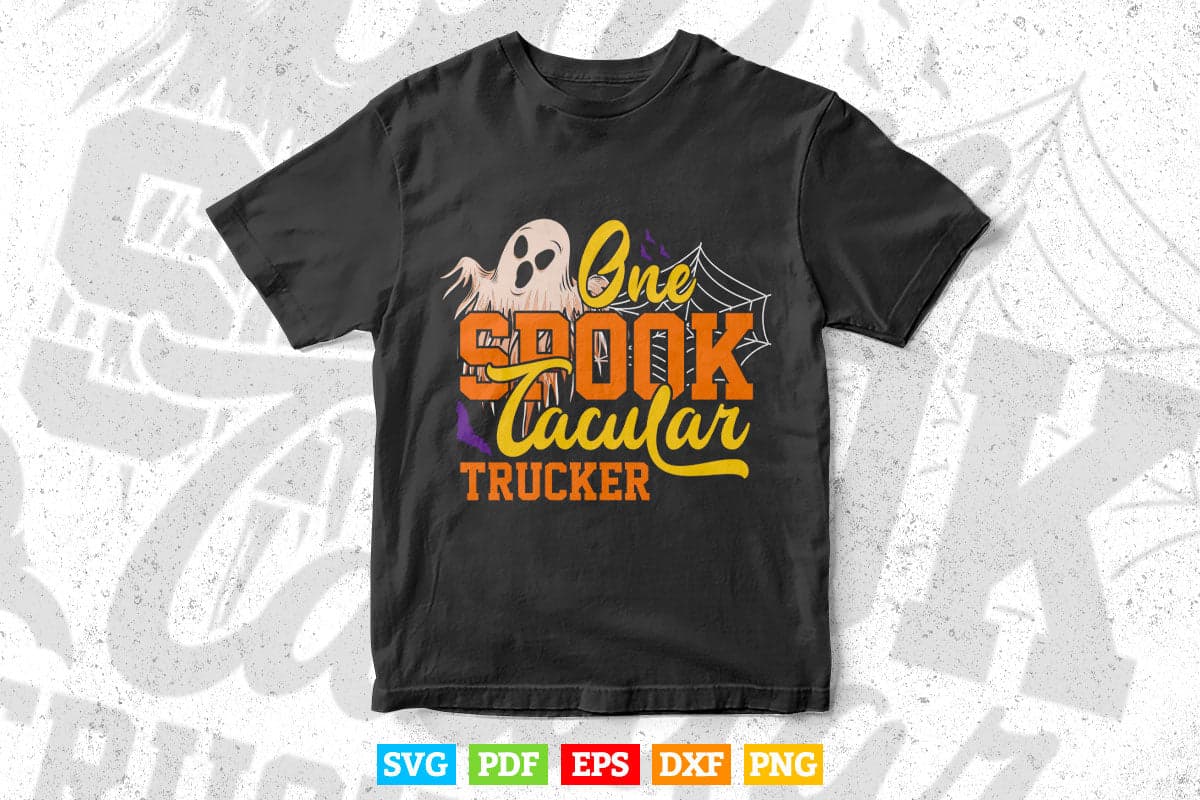 One Spooktacular Trucker Halloween Svg Cricut Files