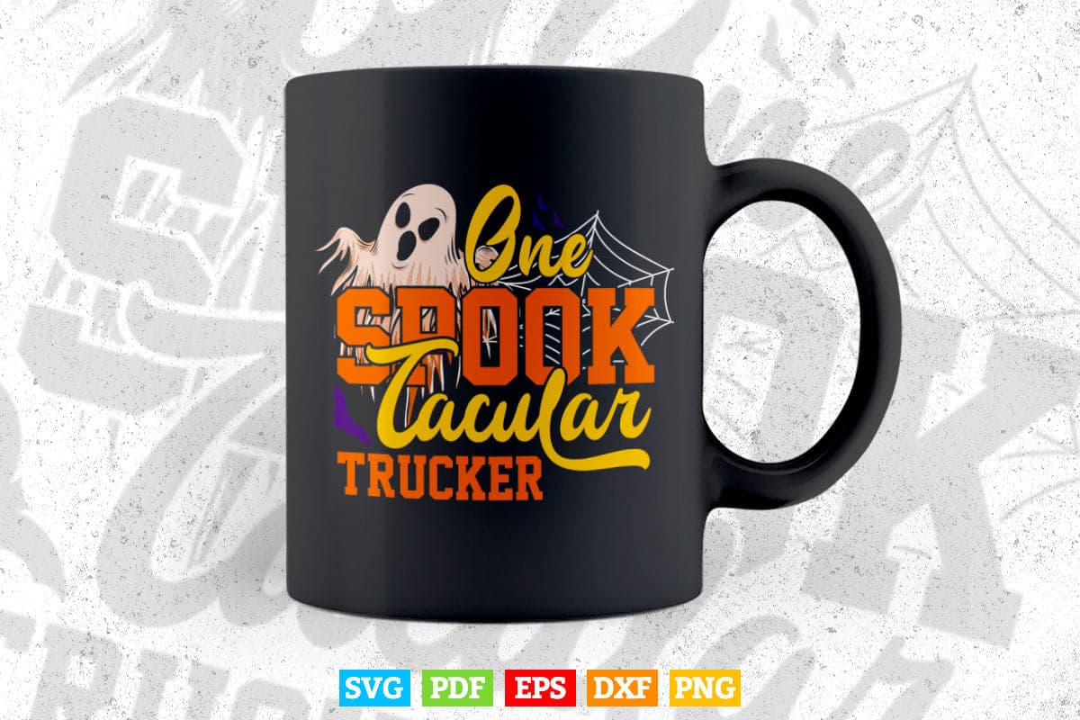 One Spooktacular Trucker Halloween Svg Cricut Files