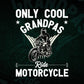 Only Cool Grandpas Ride Motorcycle Father's Day Editable Vector T shirt Design in Ai Png Svg Files