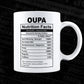 Oupa Nutrition Facts Father's Day Editable Vector T-shirt Design in Ai Svg Files