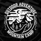 Outdoor Adventure Mountain Camp T shirt Design In Ai Svg Printable Files