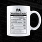Pa Nutrition Facts Father's Day Editable Vector T-shirt Design in Ai Svg Files