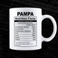 Pampa Nutrition Facts Father's Day Editable Vector T-shirt Design in Ai Svg Files