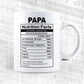 Papa Nutrition Facts Father's Day Editable Vector T-shirt Design in Ai Svg Files