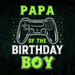 Papa Of The Birthday Boy With Video Gamer Editable Vector T-shirt Design in Ai Svg Files