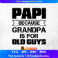 Papi Because Grandpa Is For Old Guys Editable T shirt Design In Ai Png Svg Cutting Printable Files