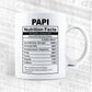 Papi Nutrition Facts Father's Day Editable Vector T-shirt Design in Ai Svg Files