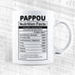 Pappou Nutrition Facts Father's Day Editable Vector T-shirt Design in Ai Svg Files