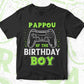 Pappou Of The Birthday Boy With Video Gamer Editable Vector T-shirt Design in Ai Svg Files