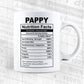 Pappy Nutrition Facts Father's Day Editable Vector T-shirt Design in Ai Svg Files