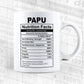 Papu Nutrition Facts Father's Day Editable Vector T-shirt Design in Ai Svg Files