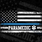 Paramedic Flag Thin Blue Line White Distressed USA Flag Editable T shirt Design In Ai Svg Files
