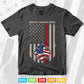 Patriot Apparel Hero Thin Red Line Firefighter Hooded Svg T shirt Design.