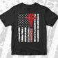 Patriotic American USA Flag Registered Nurse Gift Editable T shirt Design In Ai Svg Files