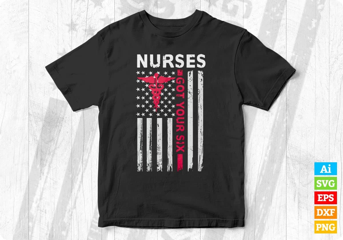 Patriotic Registered Nurse Funny Lpn Cna Rn Nurse Editable T shirt Design In Ai Svg Files