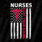 Patriotic Registered Nurse Funny Lpn Cna Rn Nurse Editable T shirt Design In Ai Svg Files