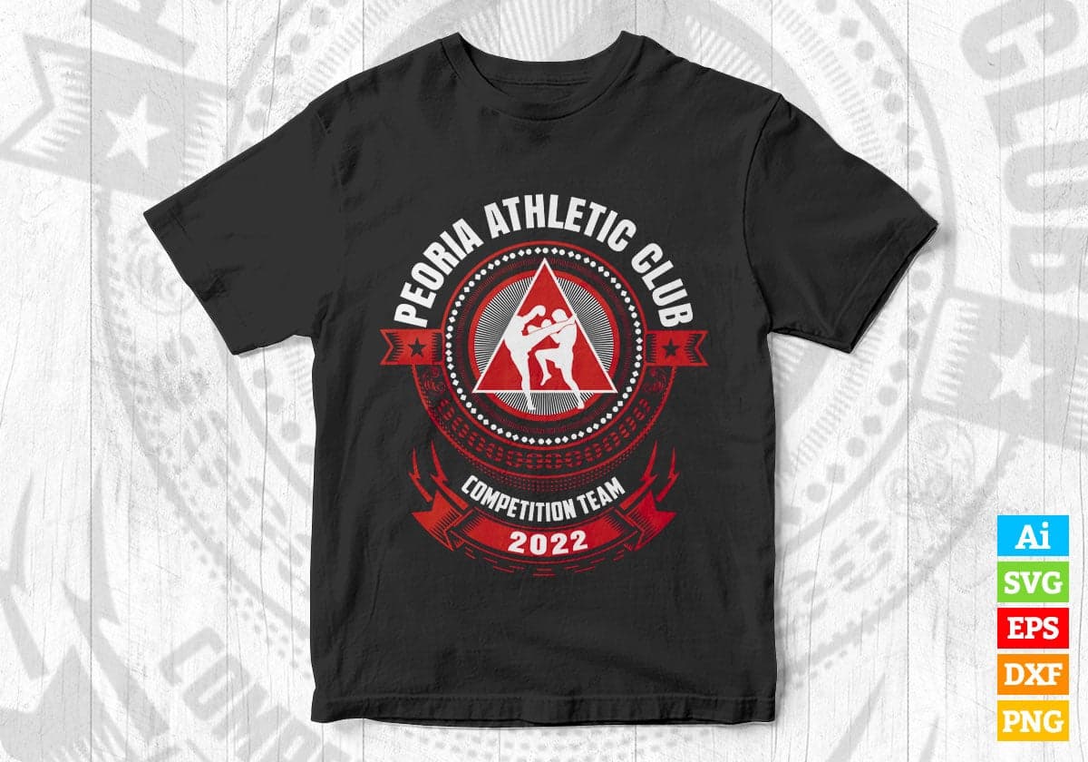 Peoria Athletic Club Competition Team 2022 Vector T-shirt Design in Ai Svg Png Files