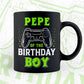 Pepe Of The Birthday Boy With Video Gamer Editable Vector T-shirt Design in Ai Svg Files