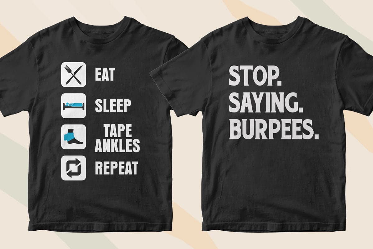 Personal Trainer 50 Editable T-shirt Designs Bundle Part 1