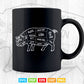 Pig and Pork Diagram Butcher Bacon Gift Svg Files.