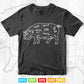 Pig and Pork Diagram Butcher Bacon Gift Svg Files.