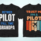 Pilot 25 Editable T-shirt Designs Bundle