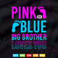 Pink Blue Big Brother Love You Svg Png Cut Files.