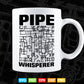 Pipe Whisperer Funny Water Pipes Plumber Plumbing Gift Svg T shirt Design.
