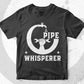 Pipe Whisperer Funny Water Pipes Plumber Plumbing Gift Vector T shirt Design in Ai Png Svg Files.