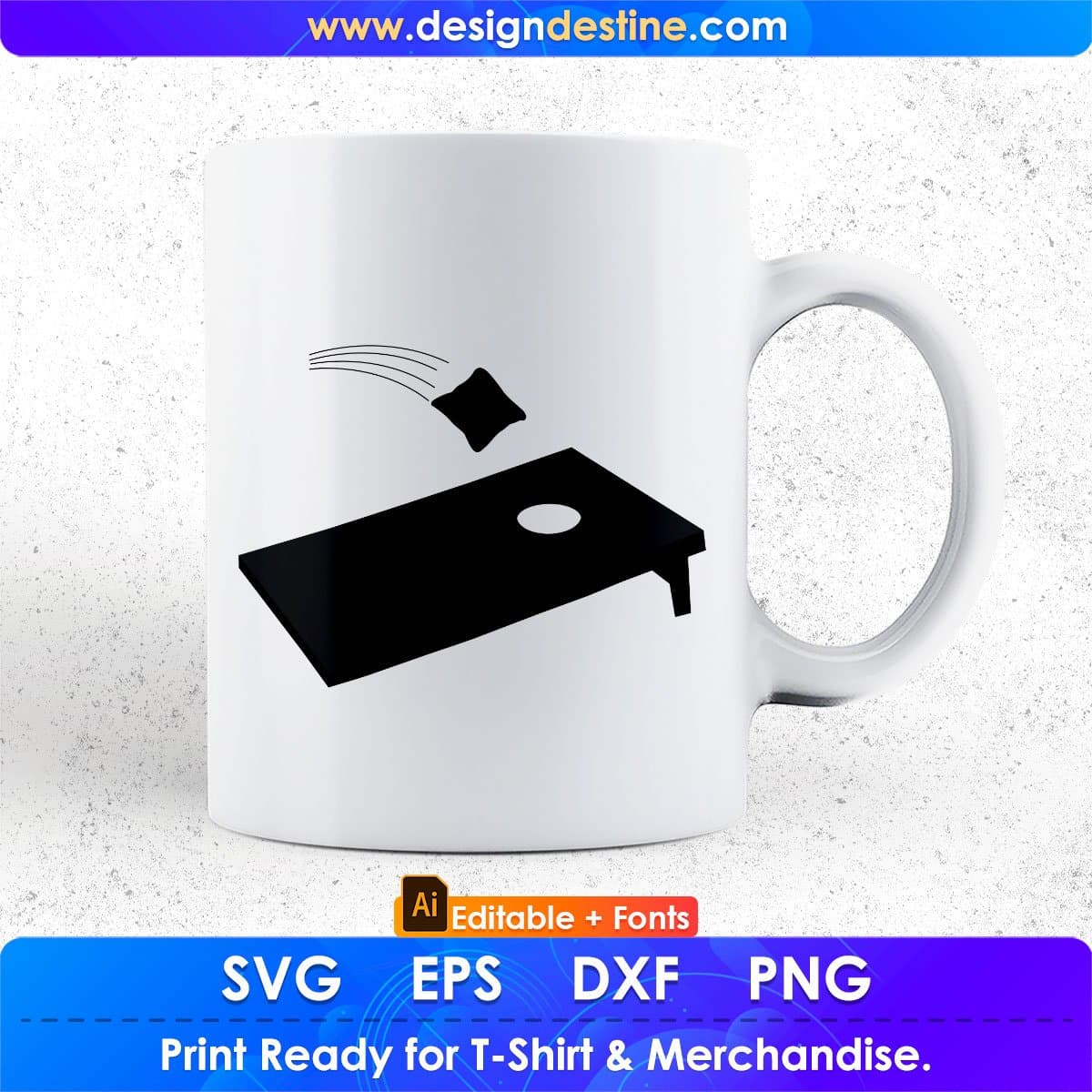 Play Cornhole Editable T shirt Design In Ai Svg Png Cutting Printable Files