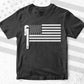 Plumber American Flag Plumbing Vector T shirt Design in Ai Png Svg Files.