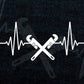 Plumber Gifts for Plumbing Wrench Heartbeat Vector T shirt Design in Ai Png Svg Files.
