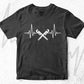Plumber Gifts for Plumbing Wrench Heartbeat Vector T shirt Design in Ai Png Svg Files.