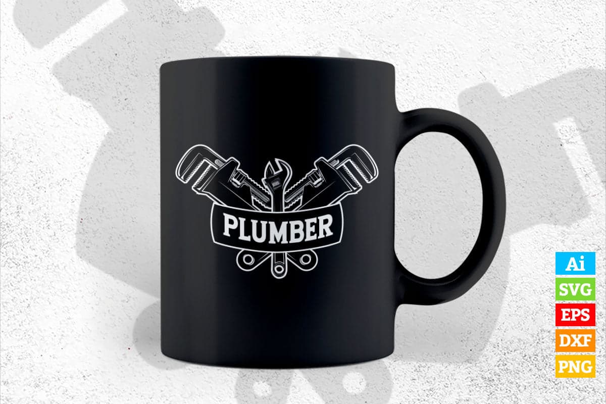 Plumber Profession Plumbing Vector T shirt Design in Ai Png Svg Files.