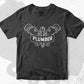 Plumber Profession Plumbing Vector T shirt Design in Ai Png Svg Files.