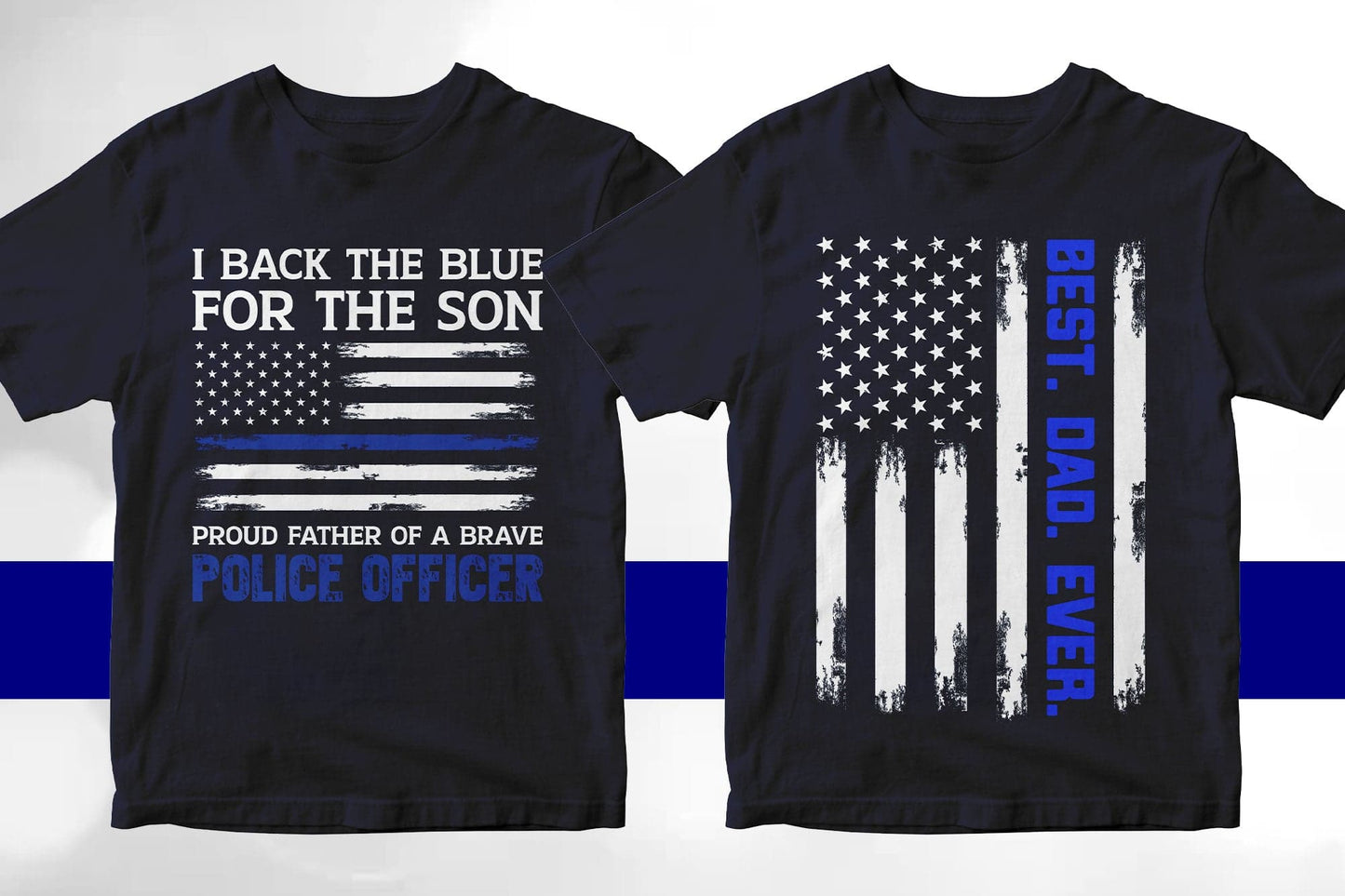 Police 50 Editable T-shirt Designs Bundle Part 1